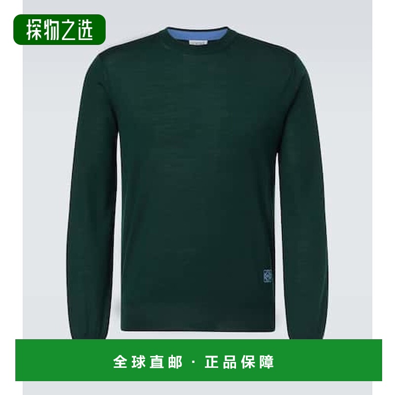香港直邮LOEWE 罗意威 男士 Anagram 羊毛毛衣 green绿色 舒适时