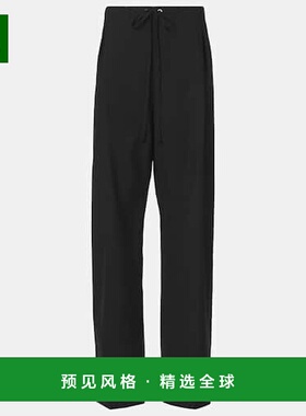 1h可退 香港直邮KHAITE 女士 Trenton 羊毛阔腿裤 black黑色 舒适