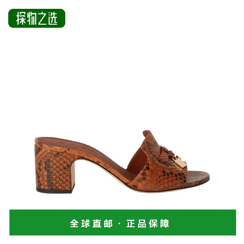 香港直邮Loro Piana 粗跟高跟凉鞋 FAN9618