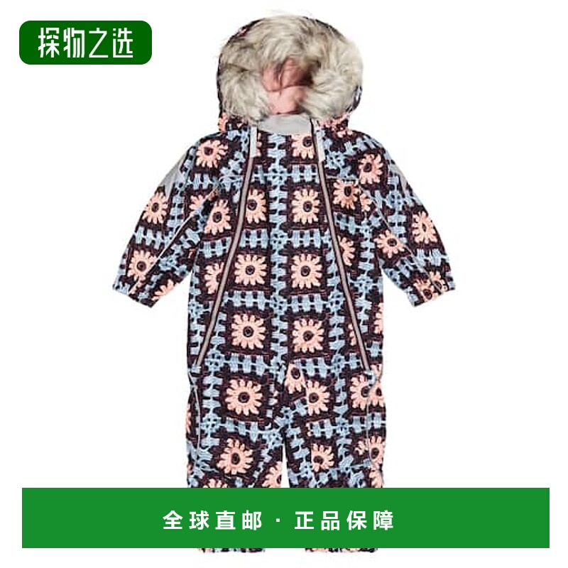1h可退 香港直邮Molo 婴儿 Pyxis 皮草儿童风雪服童装 colorful花