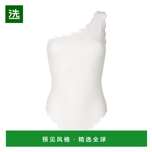 香港直发Marysia女士白色单肩连体泳衣柔软亲肤时尚 百搭S00330