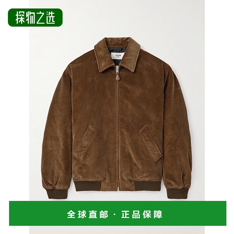 香港直邮Celine 思琳 男士 燈芯絨拉鍊飛行員夾克 RV0S3032D