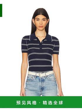 1h可退 香港直邮Simkhai 女士 Matty 短袖Polo衫 1252072KSTRIPE