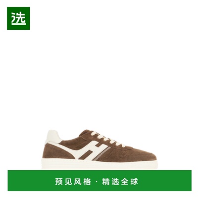 1h可退 香港直邮Hogan 男士 H630 棕色绒面革运动鞋 HXM6300EU54U
