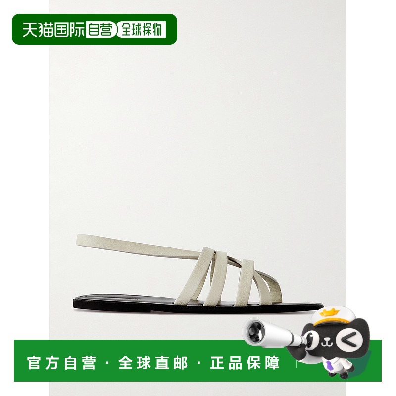 1h可退 香港直邮The Row 女士 皮质露跟凉鞋 F1496NU69 beige米色