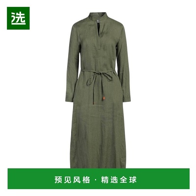1h可退 香港直邮Marella 女士 长款连衣裙 green绿色 舒适时尚