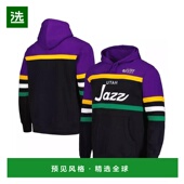 美国直邮 Mitchell Ness 1h可退 男款 黑紫犹他爵士队主教练套