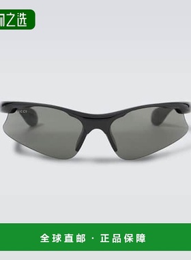 1h可退 香港直邮Gucci 古驰 男士 矩形太阳眼镜 black黑色 舒适时