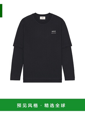 1h可退 香港直邮Ami Paris 男士 长袖T恤 HTS248JE0119 blue蓝色