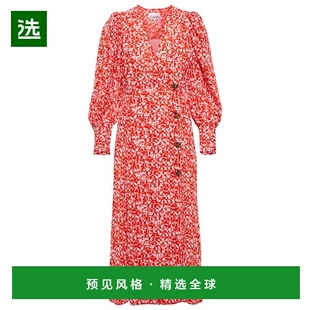 crêpe 1h可退 女士 甘尼 花朵中长连衣裙 香港直邮GANNI