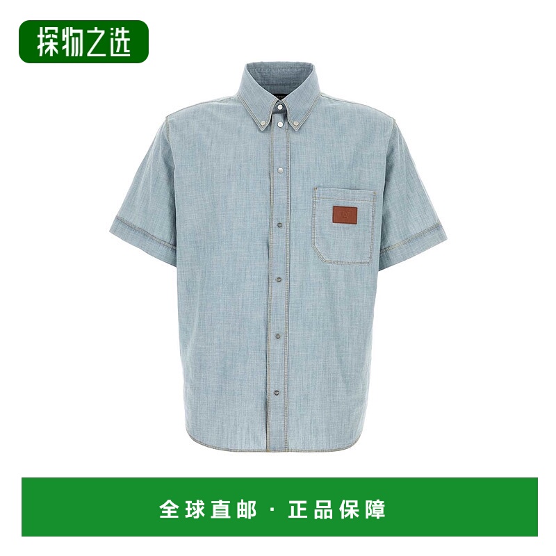 1h可退 香港直邮Fendi 芬迪 男士 Chambray 衬衫 FS1321AUWX短袖