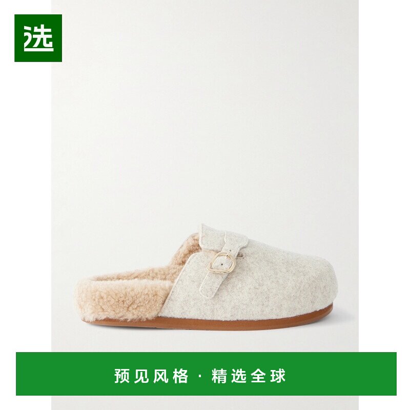 1h可退 Ancient Greek Sandals 女士 Vasilitsa 皮毛内里女鞋拖鞋