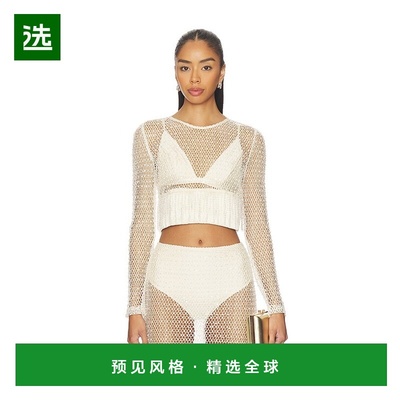 1h可退 香港直邮PATBO 女士 Bloom 钩花上衣 BLU32821 beige米色