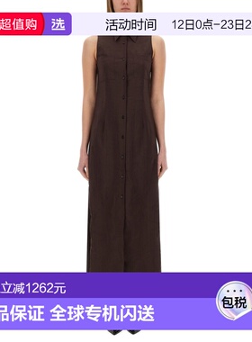 1h可退 香港直邮Alysi 女士 CHEMISIER 真丝帆布连衣裙 105339P52