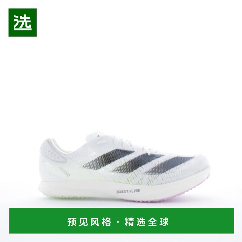 欧洲直邮Adidas阿迪达斯 ADIZERO 男女通用运动鞋白色网布户外鞋