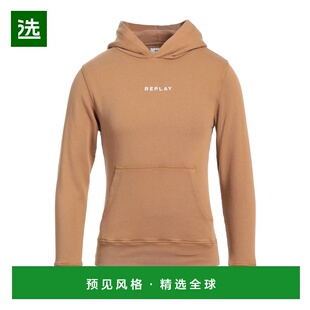 1h可退 香港直邮Replay 男士 连帽卫衣 brown棕色 舒适时尚