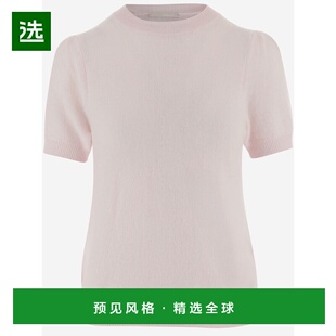 香港直邮Allude 女士T恤 2621113260 SS2026 粉红色 短袖羊绒衫