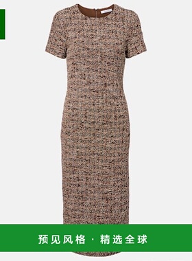 香港直邮MaxMara 麦斯玛拉 女士 Giugno 棉质羊毛混纺中长连衣裙