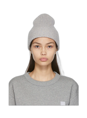香港直邮Acne Studios 徽标罗纹羊毛针织帽配饰 C【付后1h可退】