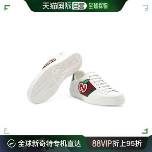 香港直邮GucciGUCCI 古驰 99新未使用 Ace系列双G苹果刺绣白色