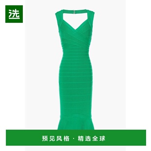 1h可退 香港直邮Herve Leger 荷芙妮格 女士 沟纹剪口绷带连衣裙