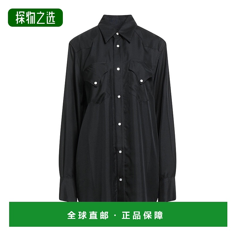 香港直邮AMIRI 女士 Blouses 真丝衬衫 black黑色 舒适时尚