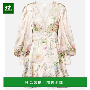 1h可退 香港直邮camilla and marc 女士 水晶装饰真丝迷你连衣裙