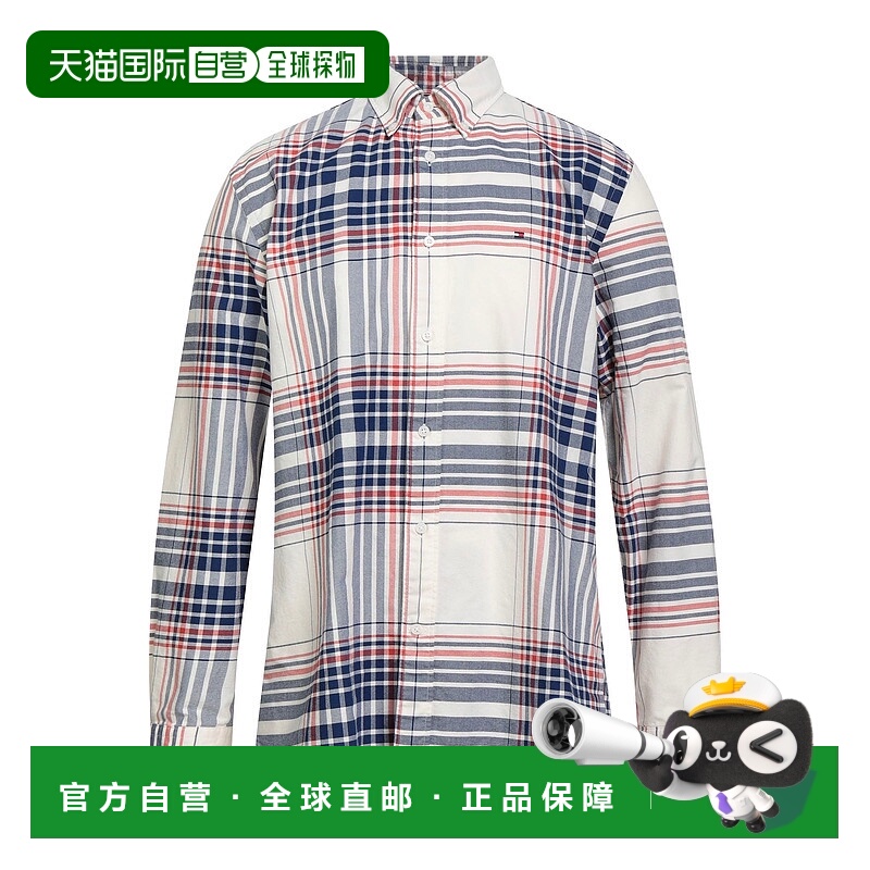 1h可退 香港直邮Tommy Hilfiger 汤米·希尔费格 男士 格纹衬衫
