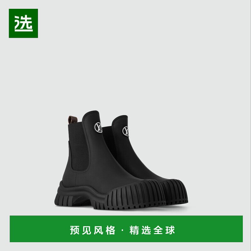 1h可退 欧洲直邮LV路易威登 女士黑色小牛皮及踝靴时尚高级感女鞋