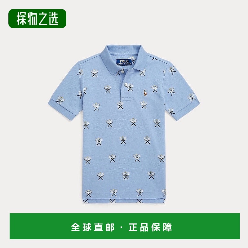 欧洲直邮RalphLauren拉夫劳伦 网球图案珠地棉Polo衫