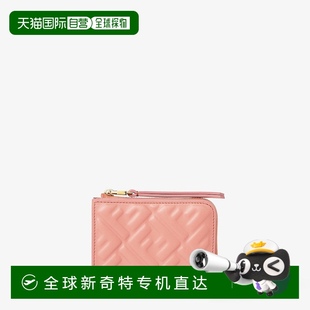 粉色纳帕皮革钱包F 1h可退 欧洲直邮FENDI 2025 纤薄法棍钱包