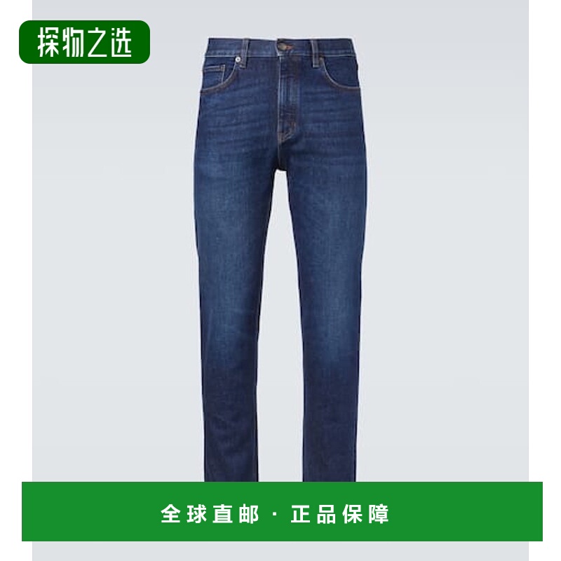 香港直邮zegna 杰尼亚 男士 中腰直筒牛仔裤 blue蓝色 舒适时尚