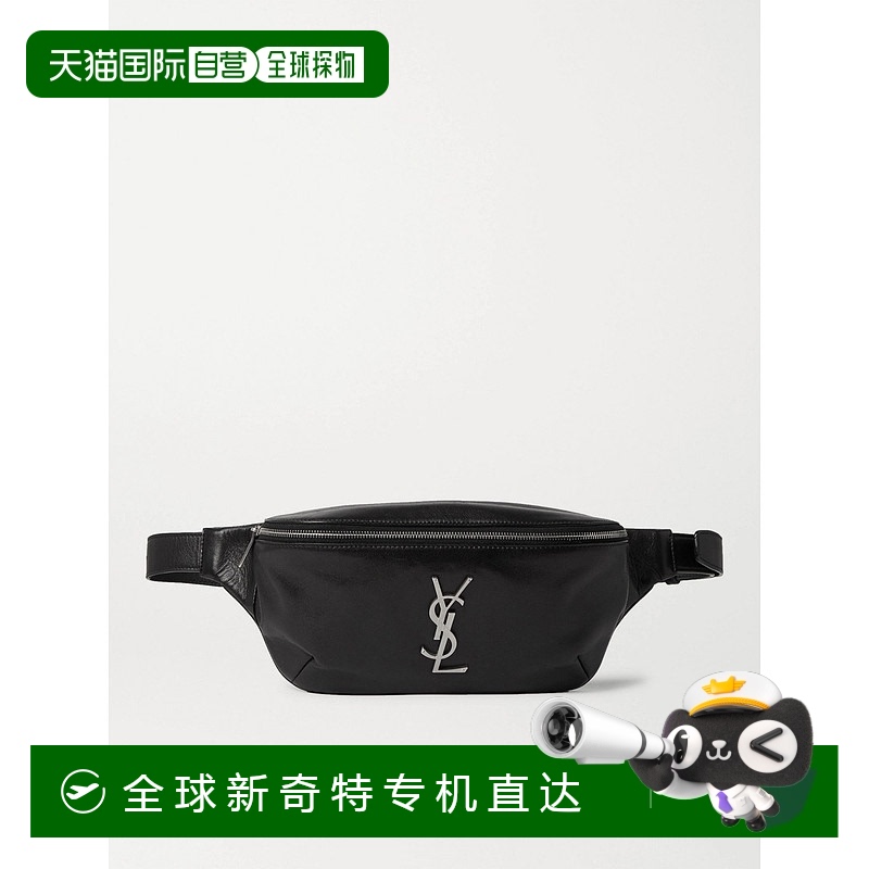 1h可退 香港直邮Saint Laurent 圣罗兰 男士 Logo-Appliquéd 皮