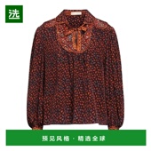 香港直邮ULLA brown棕色 JOHNSON 1h可退 女士 真丝上衣 舒适时尚