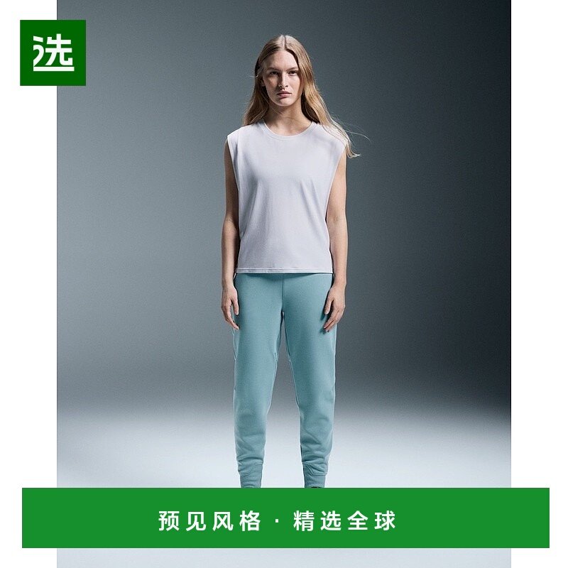 欧洲直邮On昂跑女士海岸蓝再生聚酯拉链口袋休闲裤慢跑卫裤长裤