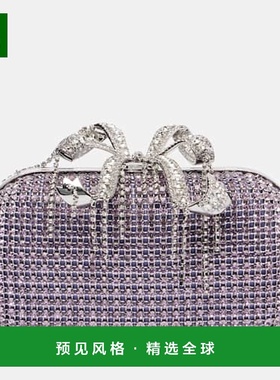 1h可退 香港直邮Self-Portrait 女士 水晶装饰手包 purple紫色 舒