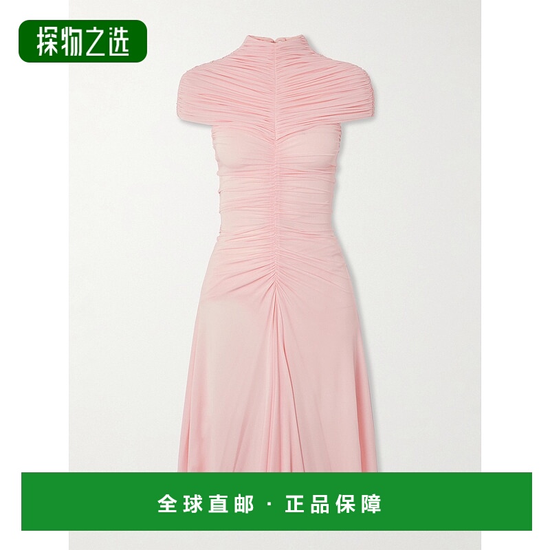 香港直邮Alaïa 女士 褶皱针织迷你连衣裙 AA9R2541J050A443ORCHID