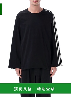 1h可退 香港直邮Y-3 男士T恤 KQ9795BLK SS2026 黑色 STRIPES L/S