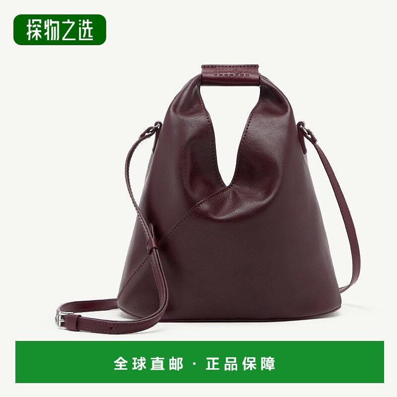 欧洲直邮Maison Margiela MM6 女士聚氨酯棕红色手提包斜挎包