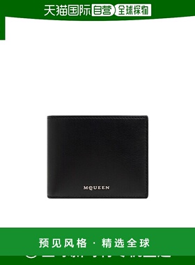 欧洲直邮ALEXANDER MCQUEEN 男士钱包8050671AATS1000牛皮