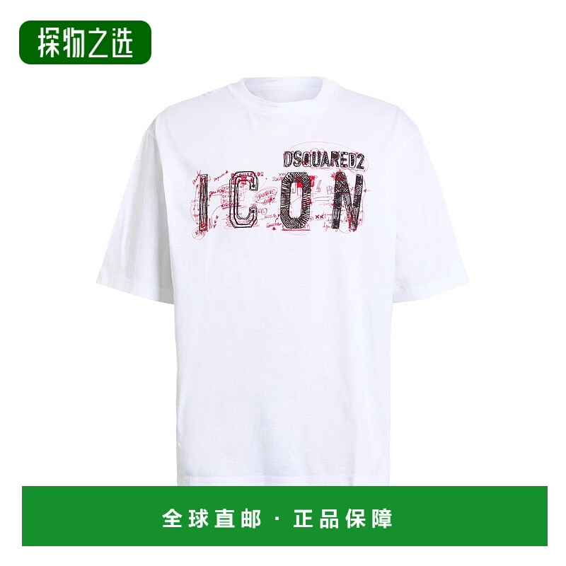 香港直邮Dsquared2 二次方 男士 T恤 white白色 舒适时尚