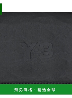1h可退 香港直邮Y-3 男士 黑色 Logo Leather 卡包 JD2898