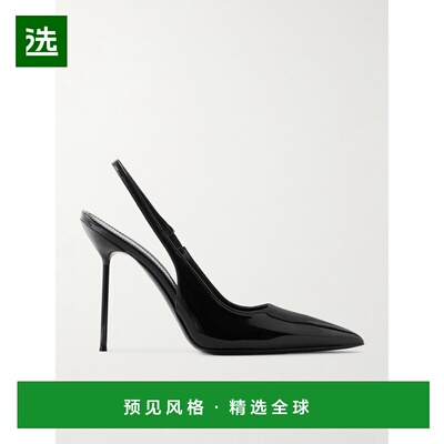 1h可退 香港直邮Paris Texas 女士 Lidia 漆皮露跟浅口鞋 PX913BL