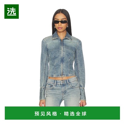 1h可退 香港直邮Free People 自由人 女士 x Sammy 拉链牛仔布夹