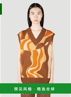 1h可退 香港直邮REJINA PYO 女士 Frida 无袖毛衣 C227 brown棕色