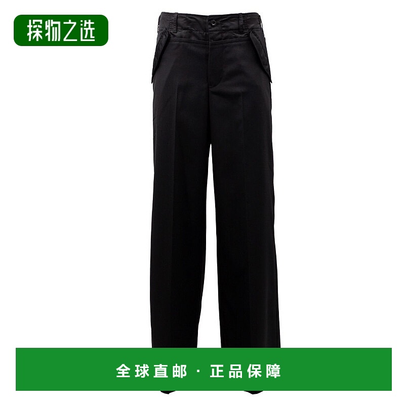 香港直邮Sacai 女士 拼接褶襉長褲 2507950 black黑色 舒适时尚