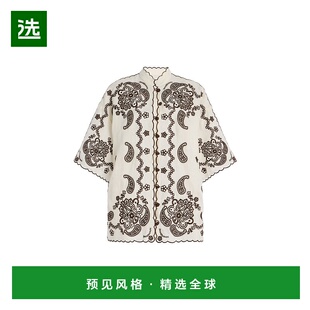 1h可退 香港直邮ZIMMERMANN 女士 Ascension 刺绣亚麻衬衫