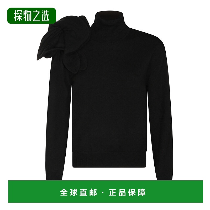 香港直邮Moschino 莫斯奇诺 女士 黑色羊毛针织衫 252D090354010