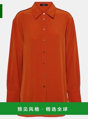 香港直邮JOSEPH 约瑟夫 女士 Joe 真丝双绉衫 orange橙色 舒适时