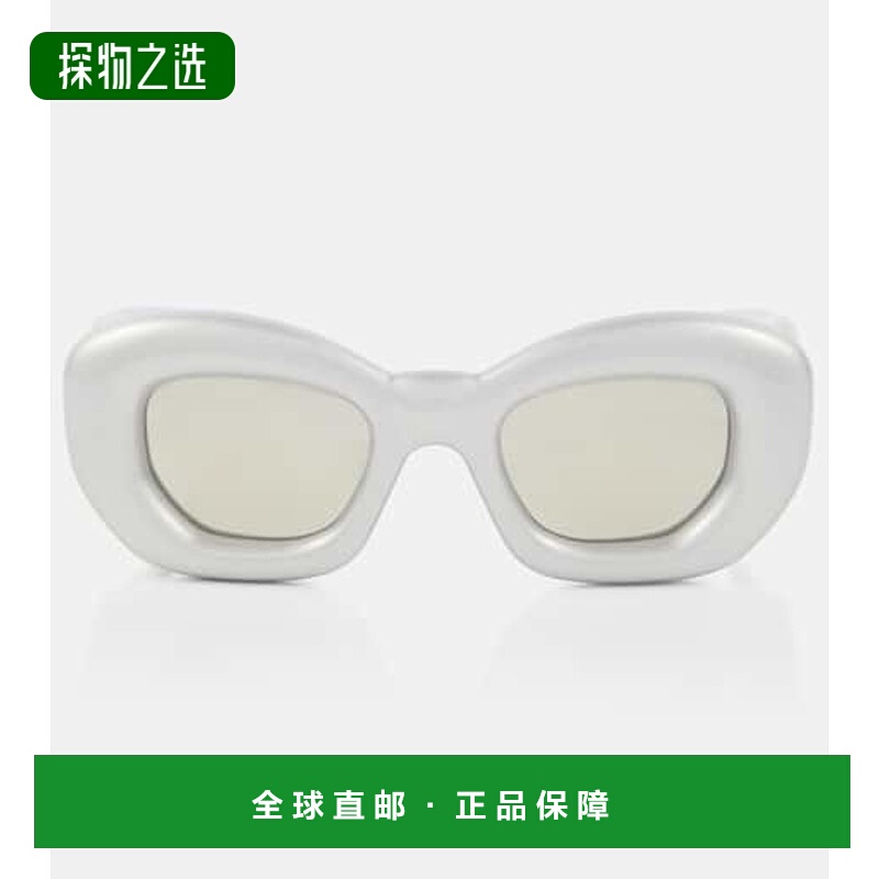 香港直邮LOEWE 罗意威 女士 Inflated 矩形太阳眼镜